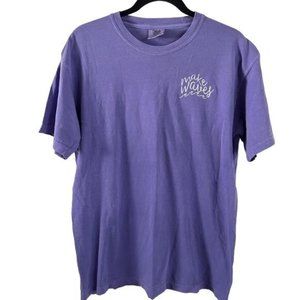 Blair Lamb Designs Make Waves Purple Embroidered T-Shirt Comfort Colors Sz Med